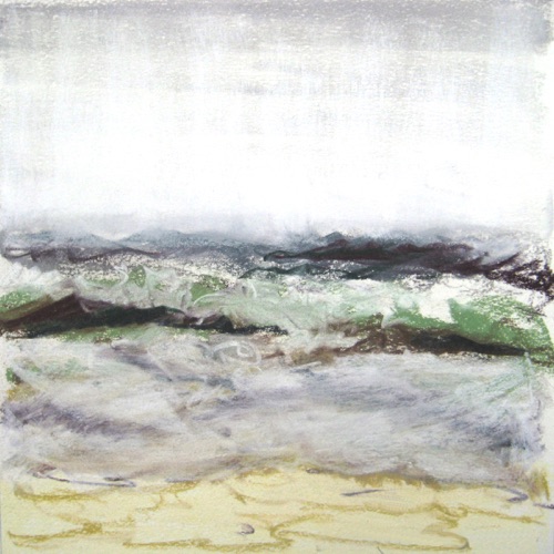 Stormy Sea, April 19;
Chalk Pastel, 1995;
10 x 10 in. Stormy Sea, April 19;
Chalk Pastel, 1995;
10 x 10 in.